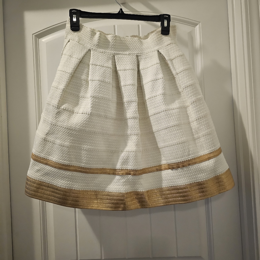 White and Gold Skirt